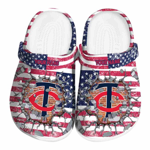 Custom Minnesota Twins Freedom Splinter Crocs Best selling