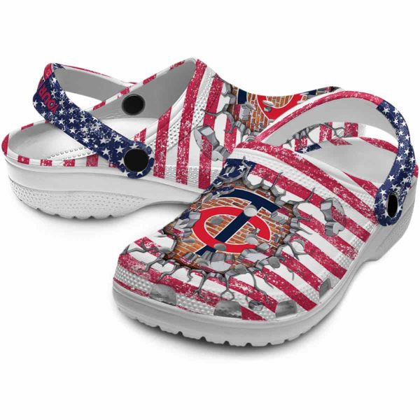 Custom Minnesota Twins Freedom Splinter Crocs Latest Model