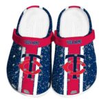 Custom Minnesota Twins Vertical Stripes Crocs Best selling