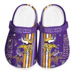 Custom Minnesota Vikings Contrasting Stripes Crocs Best selling