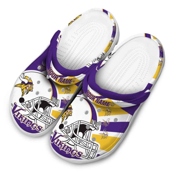 Custom Minnesota Vikings Football Helmet Crocs Trendy
