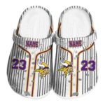 Custom Minnesota Vikings Pinstripe Pattern Crocs Best selling