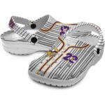 Custom Minnesota Vikings Pinstripe Pattern Crocs Best selling
