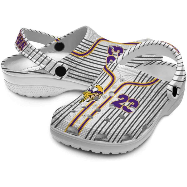 Custom Minnesota Vikings Pinstripe Pattern Crocs Latest Model