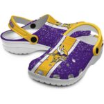 Custom Minnesota Vikings Vertical Stripes Crocs Best selling