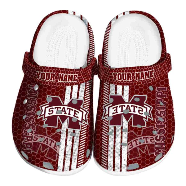 Custom Mississippi State Bulldogs Contrasting Stripes Crocs Best selling