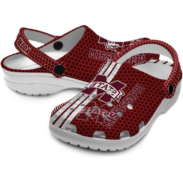 Custom Mississippi State Bulldogs Contrasting Stripes Crocs Latest Model