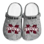 Custom Mississippi State Bulldogs Cracked Texture Crocs Best selling 1