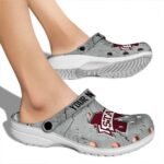 Custom Mississippi State Bulldogs Cracked Texture Crocs Best selling 1