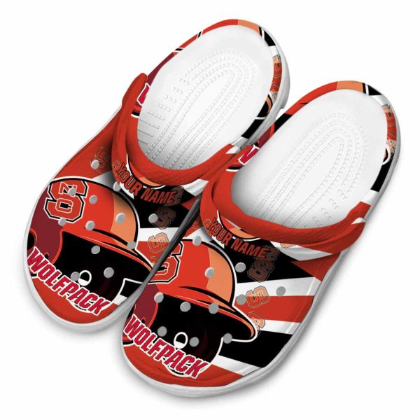 Custom NC State Wolfpack Baseball Helmet Crocs Trendy
