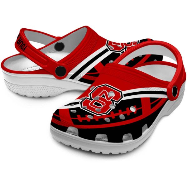 Custom NC State Wolfpack Football Motif Crocs Latest Model