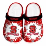 Custom NC State Wolfpack Splash Art Crocs Best selling