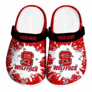 Custom NC State Wolfpack Splash Art Crocs Best selling