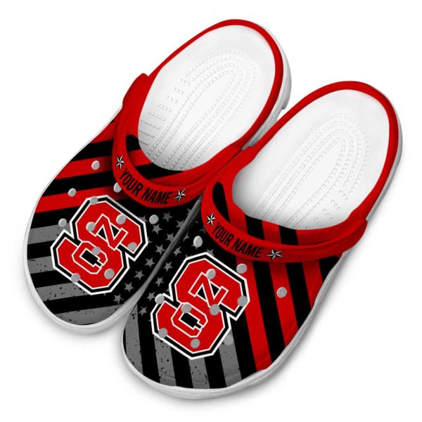 Custom NC State Wolfpack Star Spangled Graphic Crocs Trendy