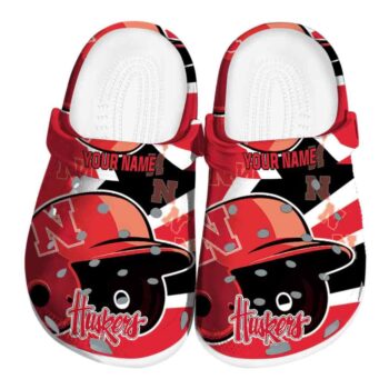 Custom Nebraska Cornhuskers Baseball Helmet Crocs Best selling