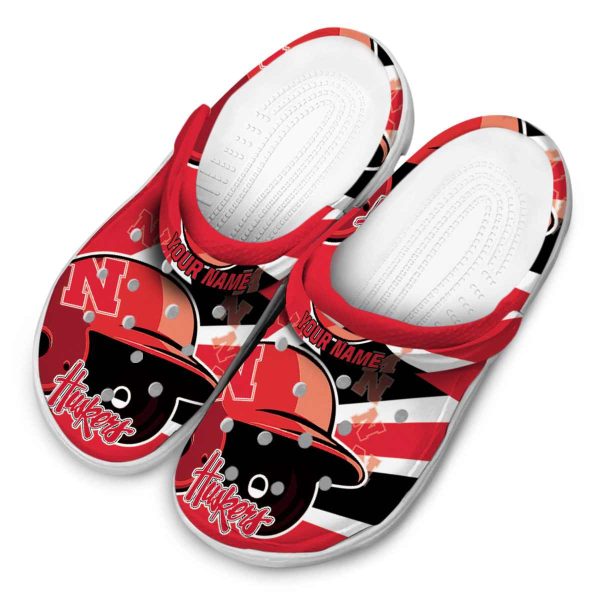 Custom Nebraska Cornhuskers Baseball Helmet Crocs Trendy