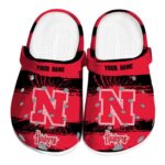 Custom Nebraska Cornhuskers Paint Splatter Graphics Crocs Best selling