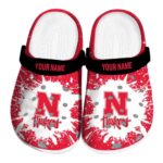 Custom Nebraska Cornhuskers Splash Art Crocs Best selling