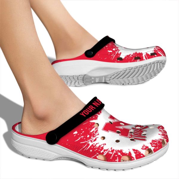 Custom Nebraska Cornhuskers Splash Art Crocs High quality