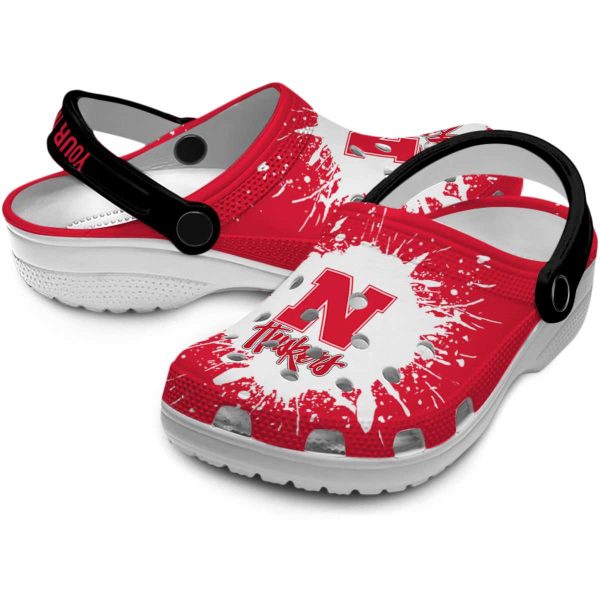 Custom Nebraska Cornhuskers Splash Art Crocs Latest Model