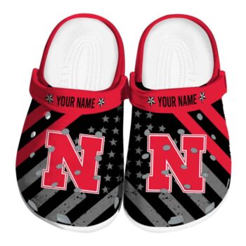 Custom Nebraska Cornhuskers Star Spangled Graphic Crocs Best selling
