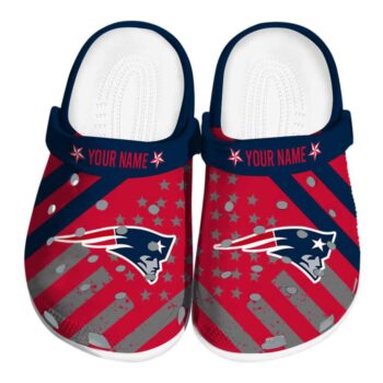 Custom New England Patriots Star Spangled Graphic Crocs Best selling