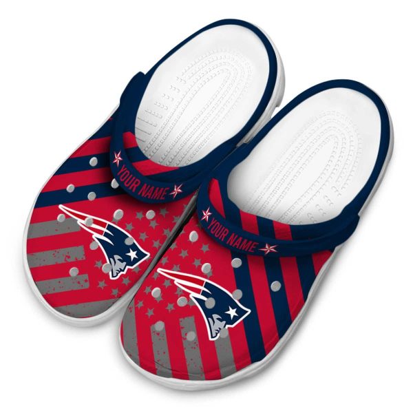 Custom New England Patriots Star Spangled Graphic Crocs Trendy