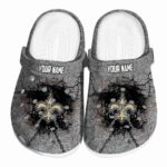Custom New Orleans Saints Cracked Ground Texture Crocs Best selling