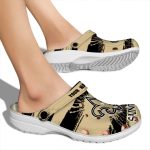 Custom New Orleans Saints Paint Splatter Graphics Crocs Best selling