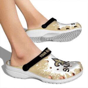Custom New Orleans Saints Splash Art Crocs High quality