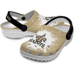 Custom New Orleans Saints Splash Art Crocs Best selling