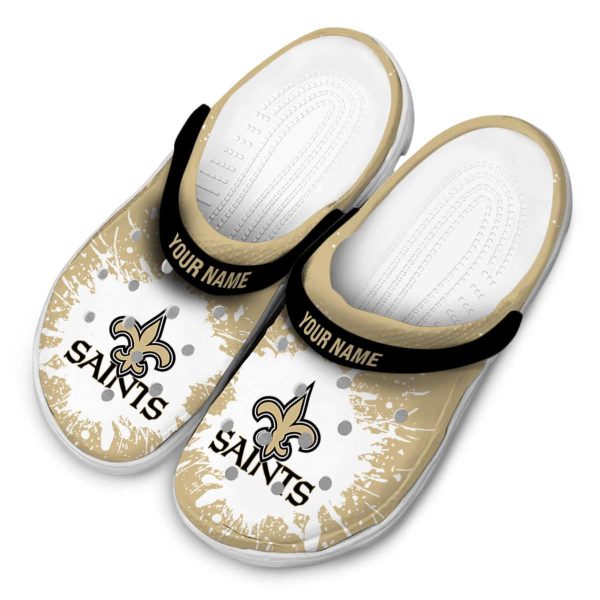 Custom New Orleans Saints Splash Art Crocs Trendy
