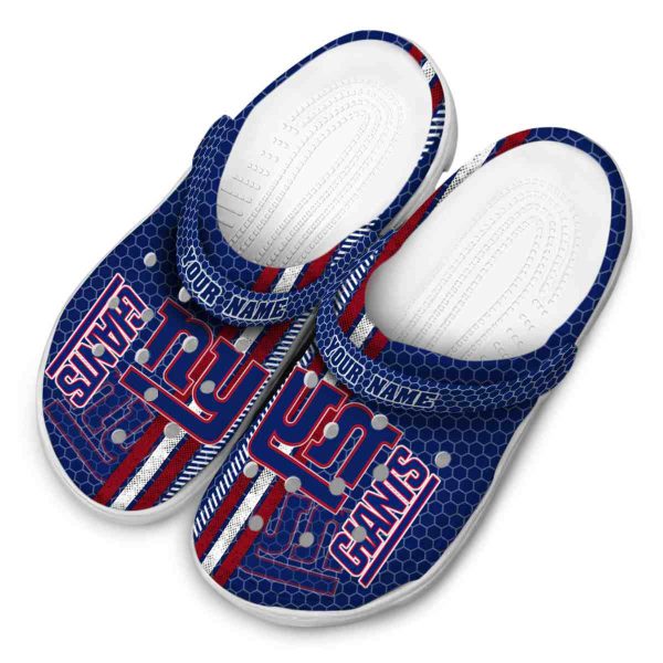 Custom New York Giants Contrasting Stripes Crocs Trendy