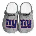 Custom New York Giants Cracked Texture Crocs Best selling