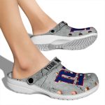 Custom New York Giants Cracked Texture Crocs Best selling