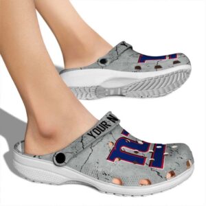 Custom New York Giants Cracked Texture Crocs High quality