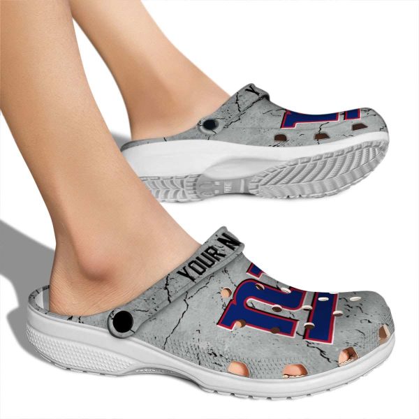 Custom New York Giants Cracked Texture Crocs High quality