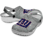 Custom New York Giants Cracked Texture Crocs Best selling