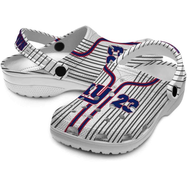 Custom New York Giants Pinstripe Pattern Crocs Latest Model