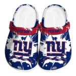 Custom New York Giants Splatter Pattern Crocs Best selling