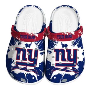Custom New York Giants Splatter Pattern Crocs Best selling