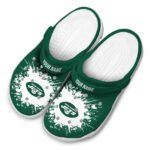Custom New York Jets Splatter Background Crocs Best selling