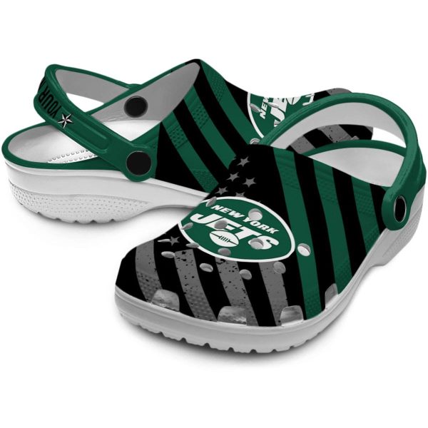 Custom New York Jets Star Spangled Graphic Crocs Latest Model