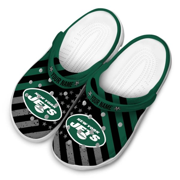 Custom New York Jets Star Spangled Graphic Crocs Trendy