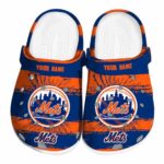 Custom New York Mets Paint Splatter Graphics Crocs Best selling