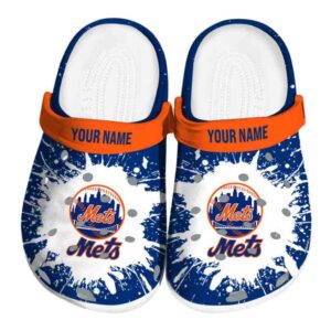 Custom New York Mets Splash Art Crocs Best selling