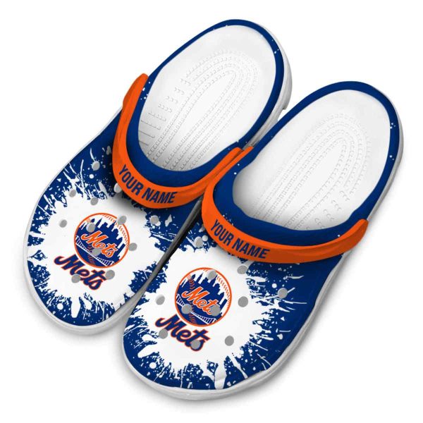 Custom New York Mets Splash Art Crocs Trendy