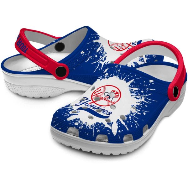 Custom New York Yankees Splash Art Crocs Latest Model