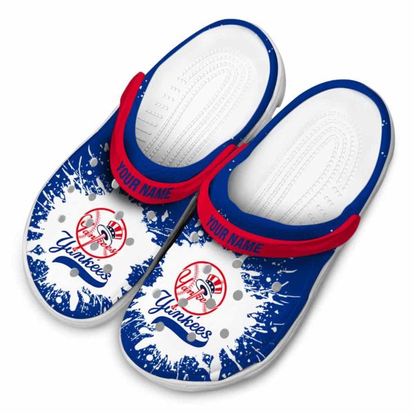 Custom New York Yankees Splash Art Crocs Trendy