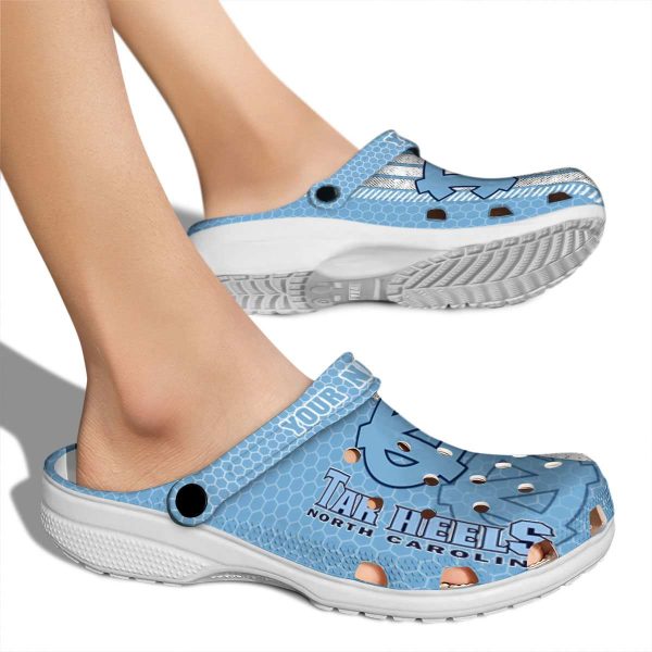 Custom North Carolina Tar Heels Contrasting Stripes Crocs High quality